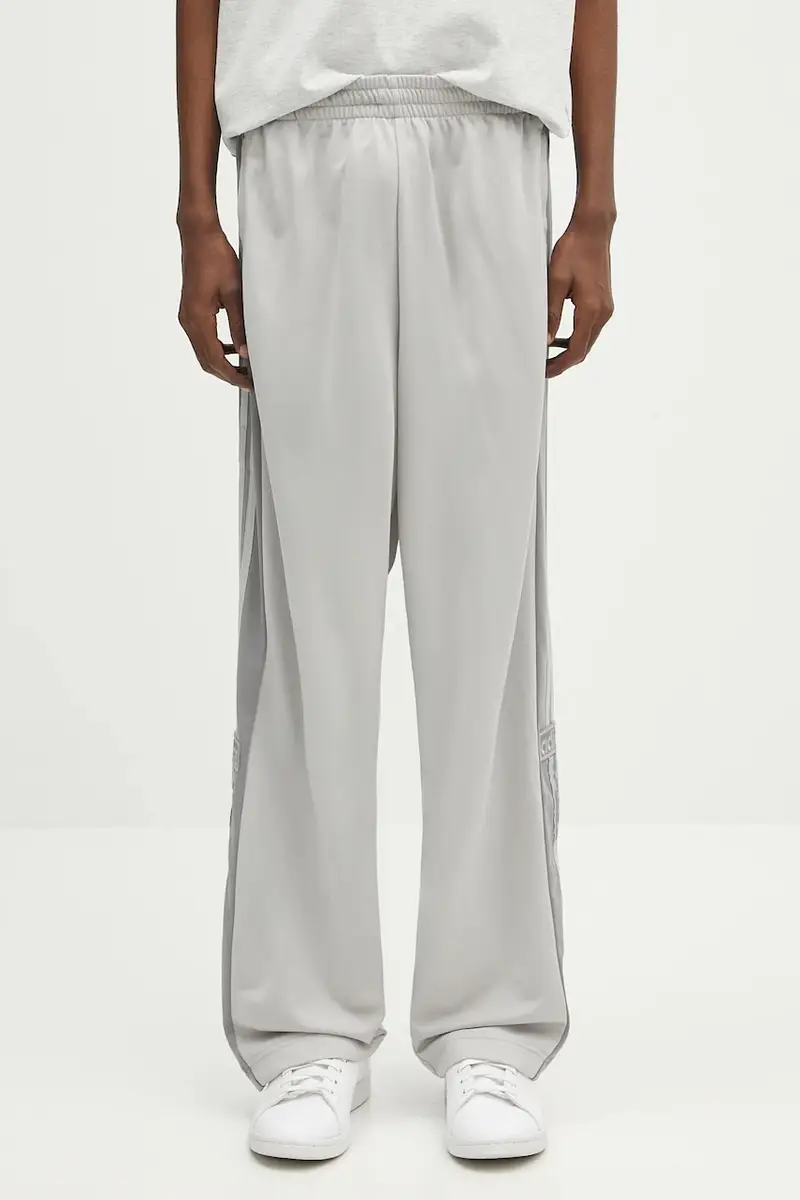 pantaloni tuta Adibreak uomo colore grigio con applicazione JN8757