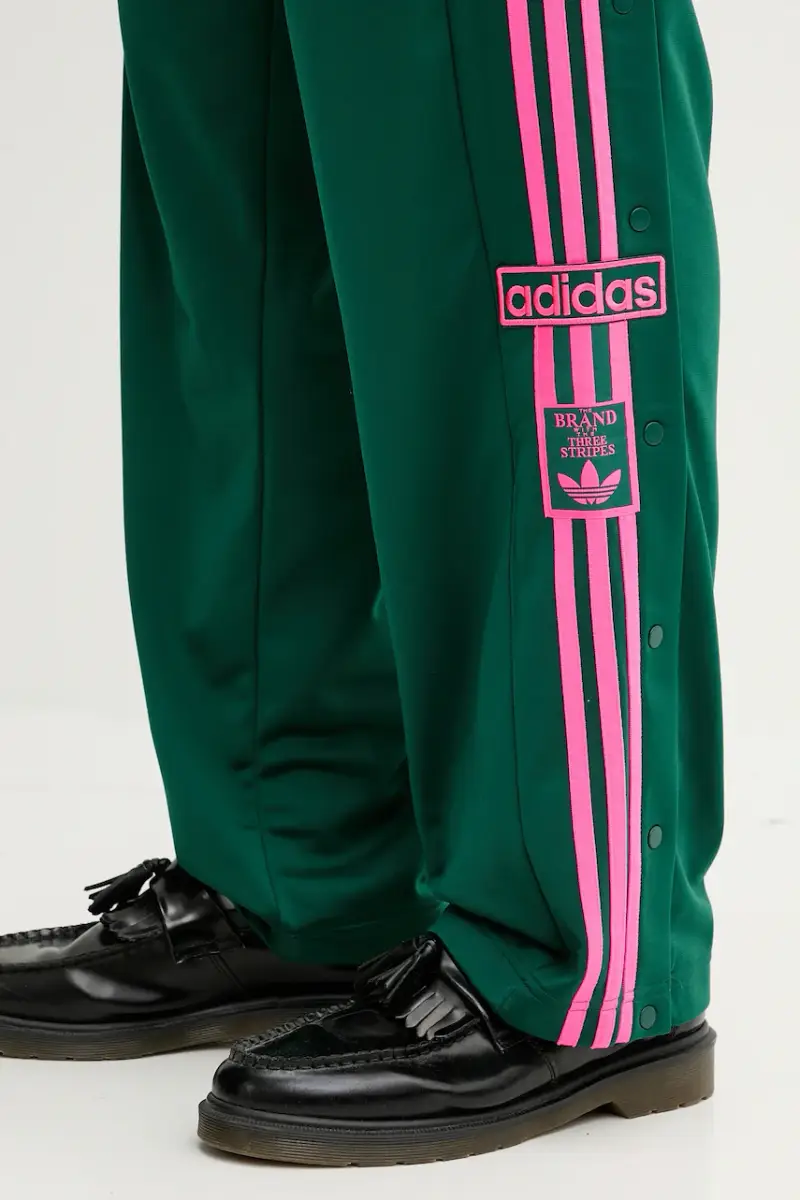 pantaloni tuta Adibreak uomo colore verde con applicazione KD6662 miniatura 4