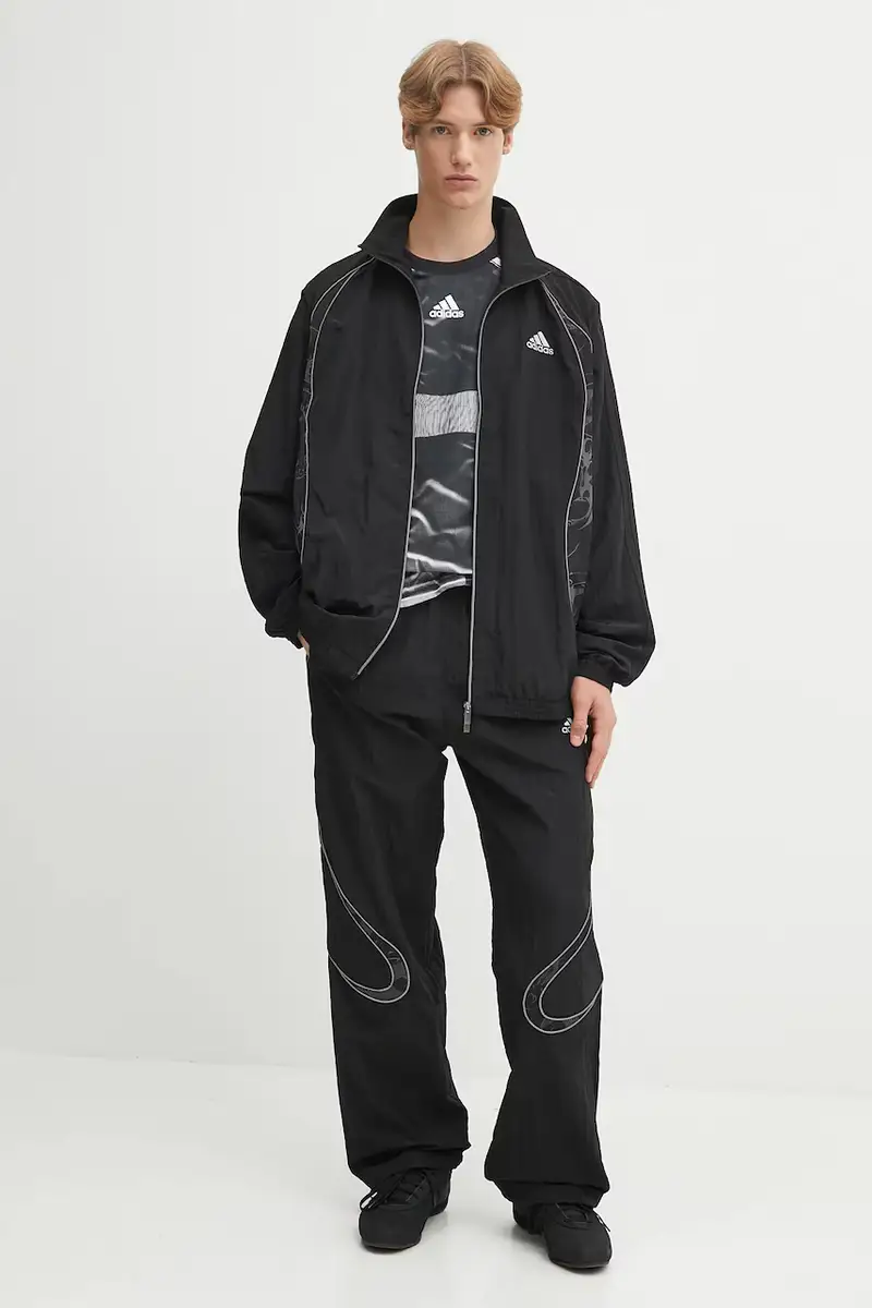 pantaloni tuta Adilenium Tg Tp uomo colore nero con applicazione KF8521 miniatura 2