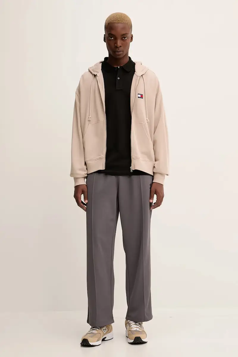 pantaloni tuta Baggy Tp uomo colore grigio con applicazione JY1421 miniatura 2