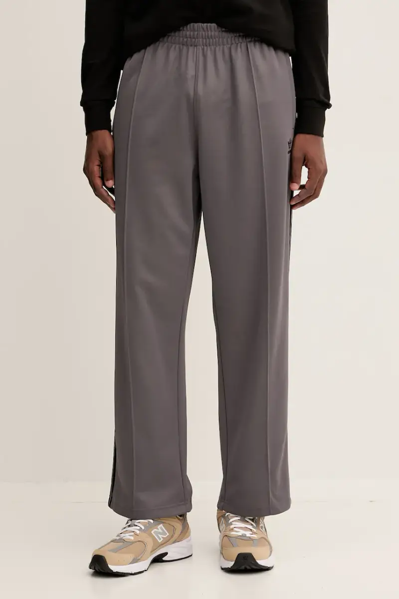 pantaloni tuta Baggy Tp uomo colore grigio con applicazione JY1421