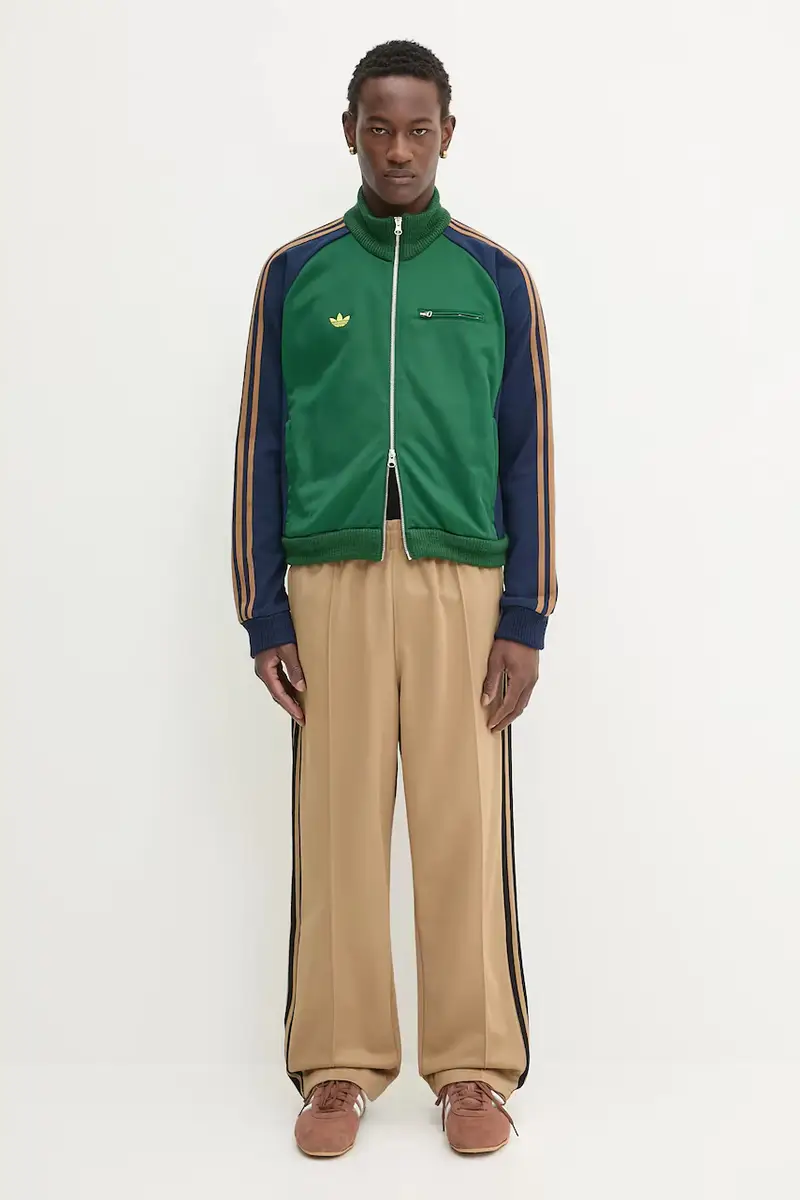 pantaloni tuta Baggy TP uomo colore marrone con applicazione JY1419 miniatura 5