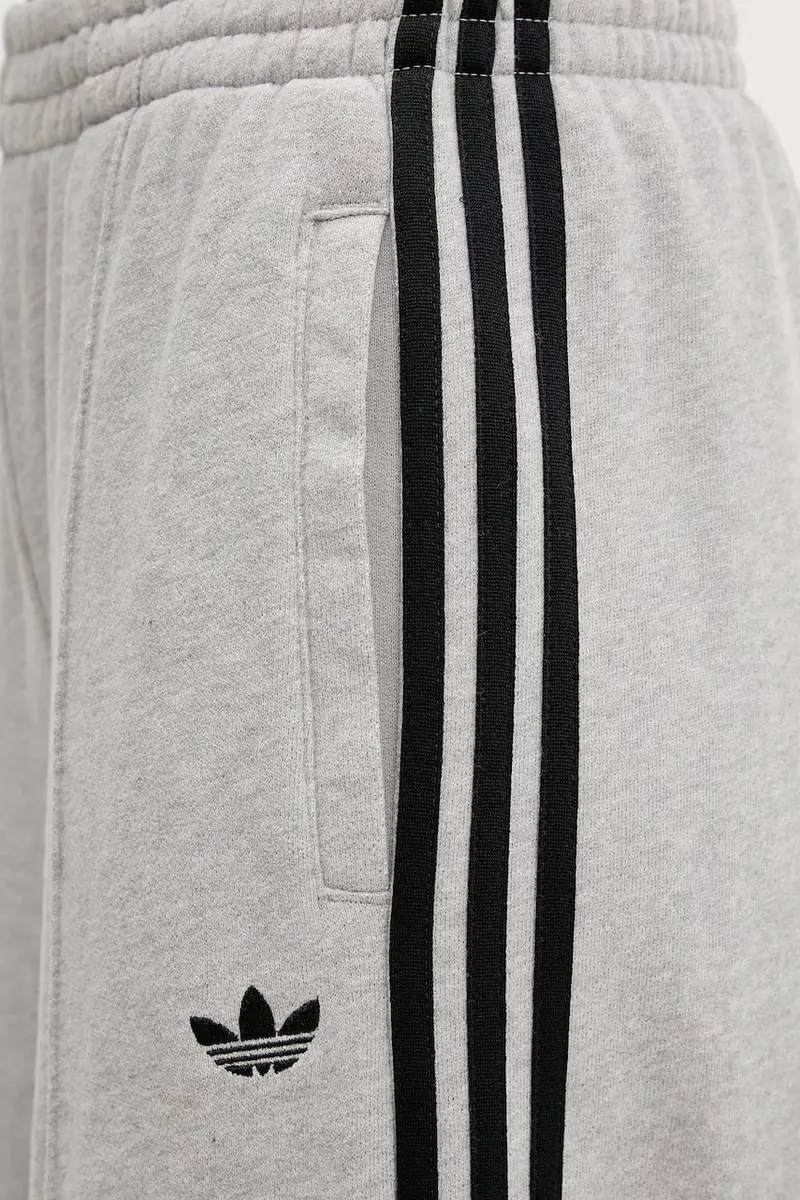 pantaloni tuta di cotone 3-Stripes donna colore grigio con applicazione JV7476 miniatura 4