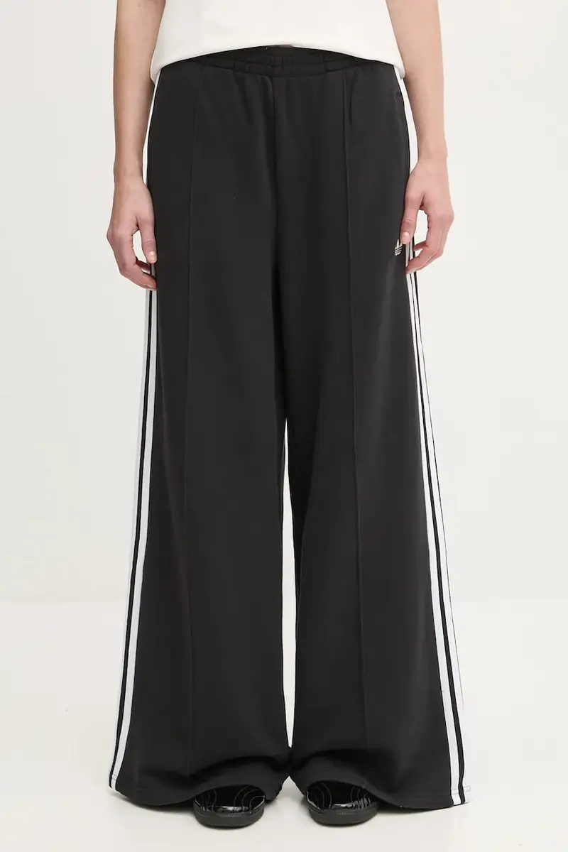 pantaloni tuta di cotone 3-Stripes donna colore nero con applicazione JV7473