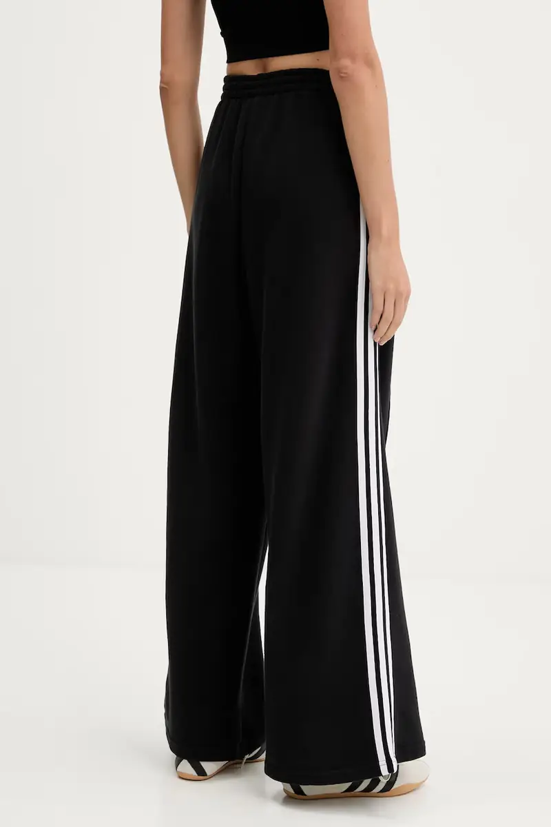 pantaloni tuta di cotone 3-Stripes donna colore nero con applicazione JV7473 miniatura 3