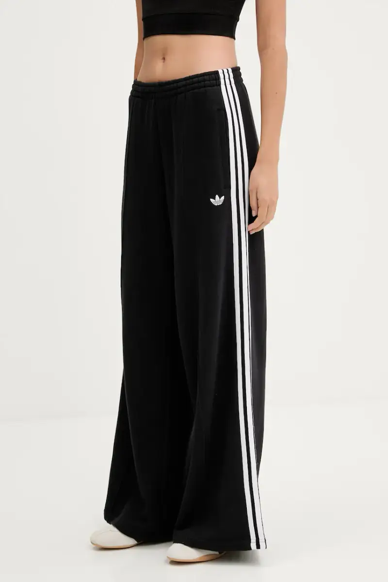 pantaloni tuta di cotone 3-Stripes donna colore nero con applicazione JV7473 miniatura 4