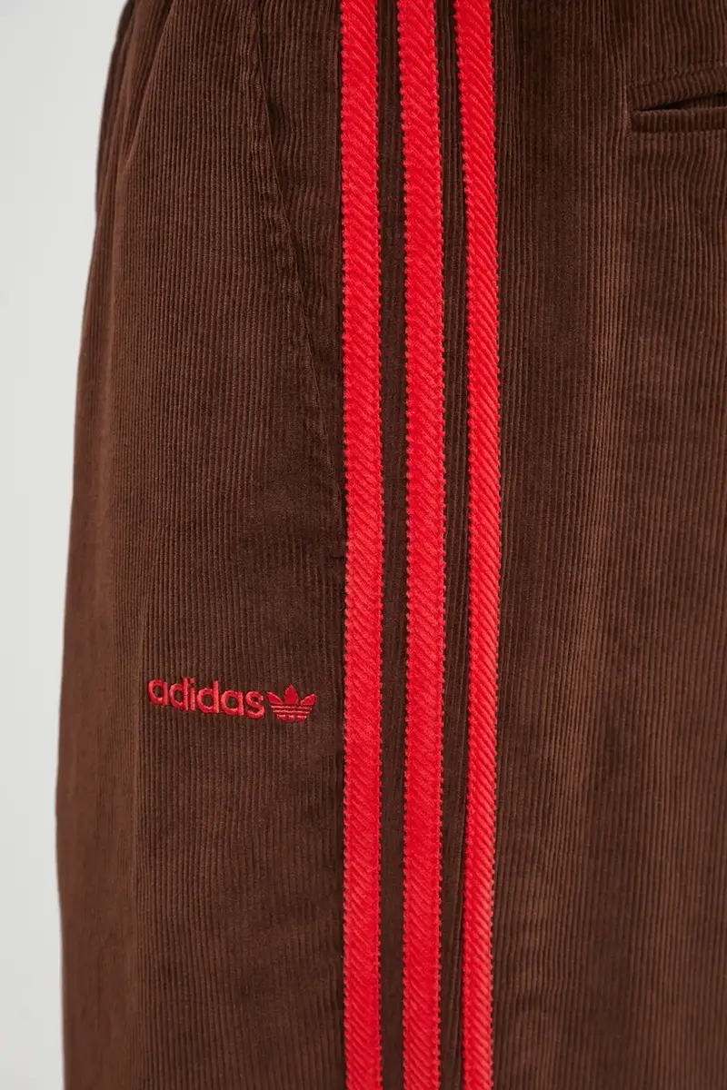 pantaloni tuta di cotone Cord Pant uomo colore marrone con applicazione JX3108 miniatura 4