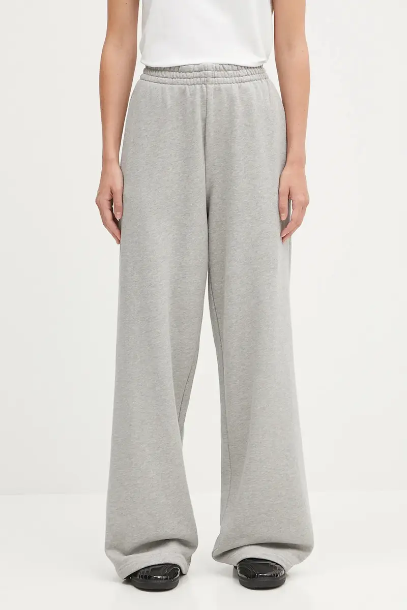 pantaloni tuta di cotone Essentials donna colore grigio JW2811