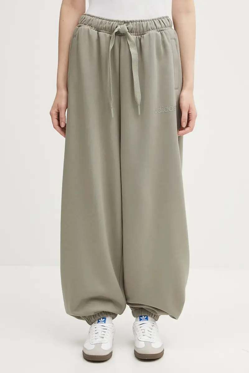 pantaloni tuta Ess Lin Pant donna colore verde JX3141