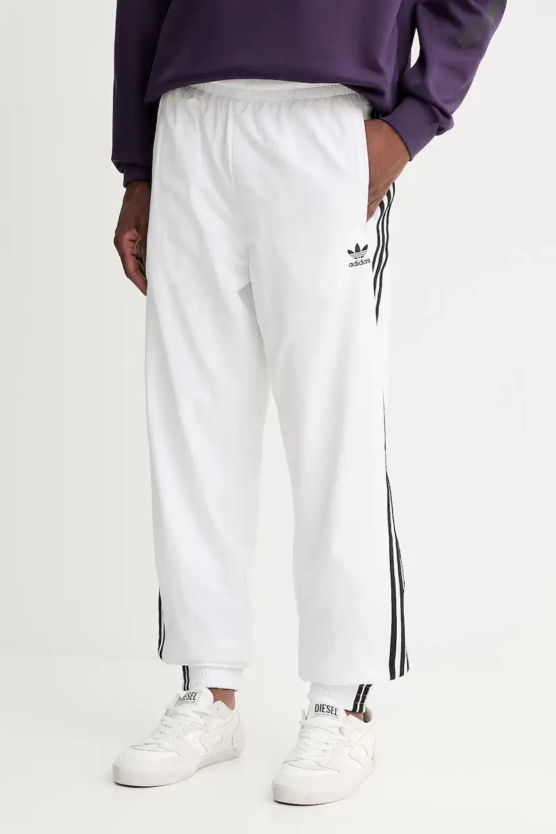 pantaloni tuta Firebird uomo colore bianco con applicazione JY1334