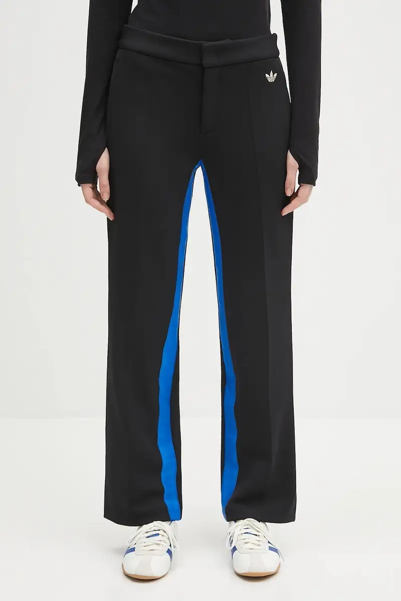 pantaloni tuta x Wales Bonner W Pique donna colore nero con applicazione JW6246