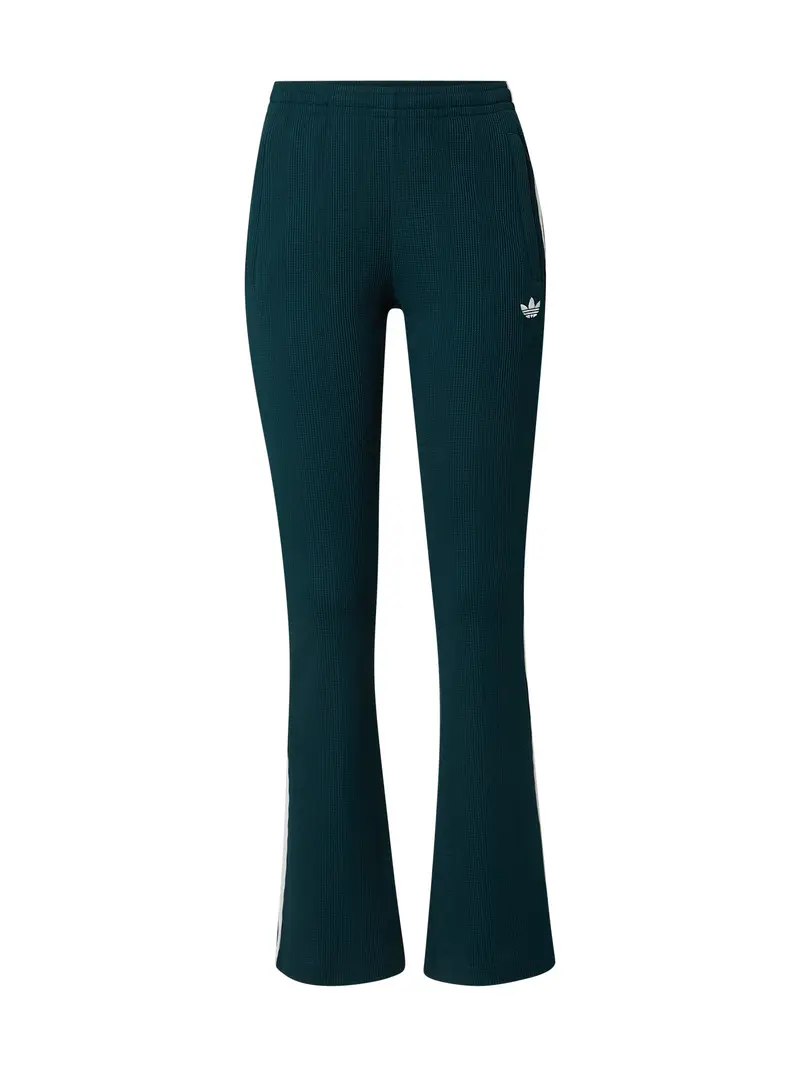 Pantaloni verde scuro / bianco