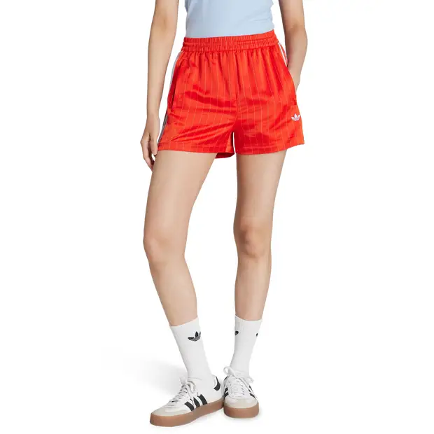 Originals Pin-stripe Satin Shorts female Pantaloncini - Arancione - Poly Mesh - Foot Locker Orange