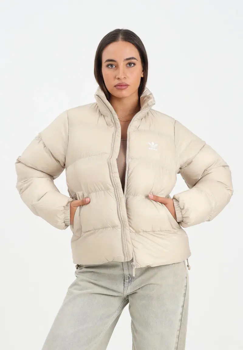 Piumino Adicolor beige da donna miniatura 2