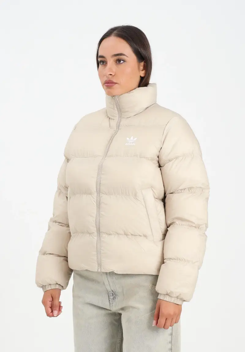 Piumino Adicolor beige da donna