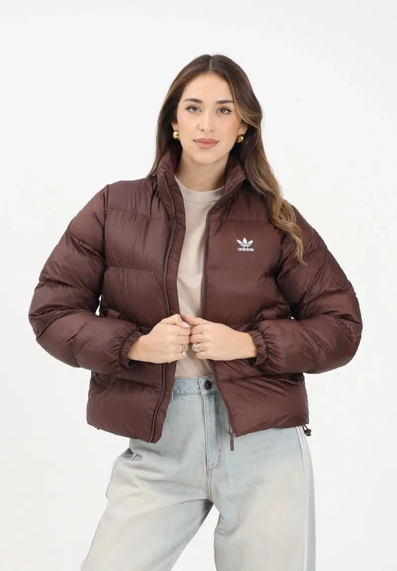 Piumino adicolor Short marrone da donna miniatura 2