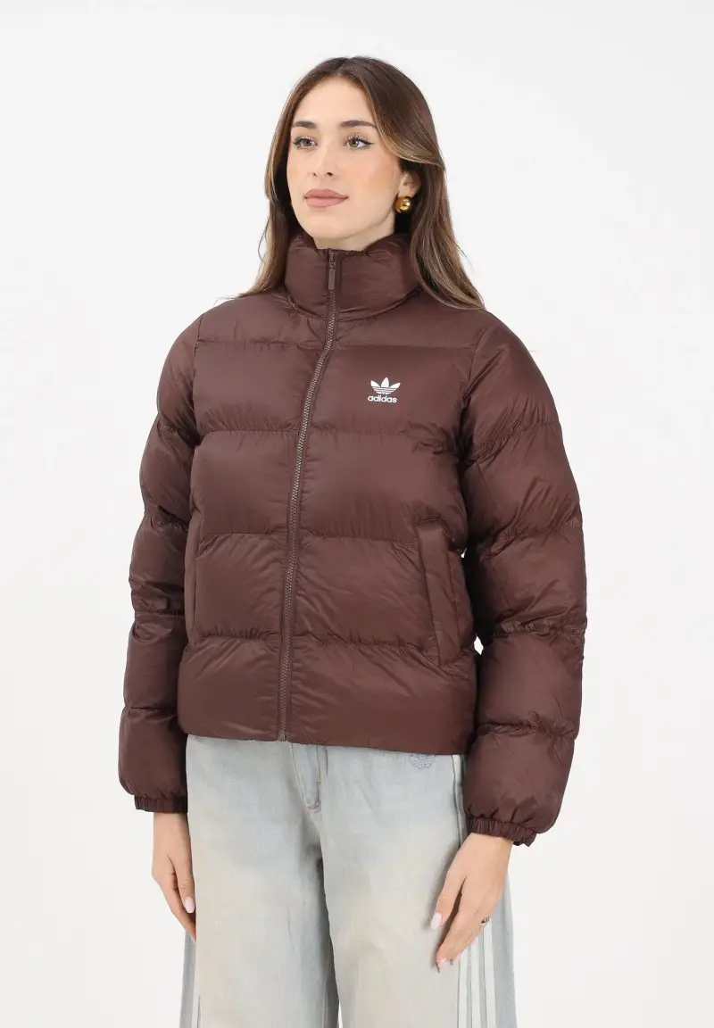 Piumino adicolor Short marrone da donna