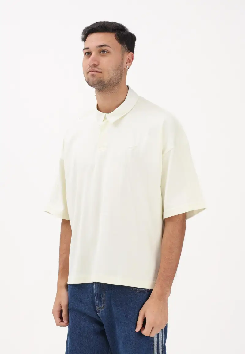 Polo a manica corta Premium Essentials panna da uomo