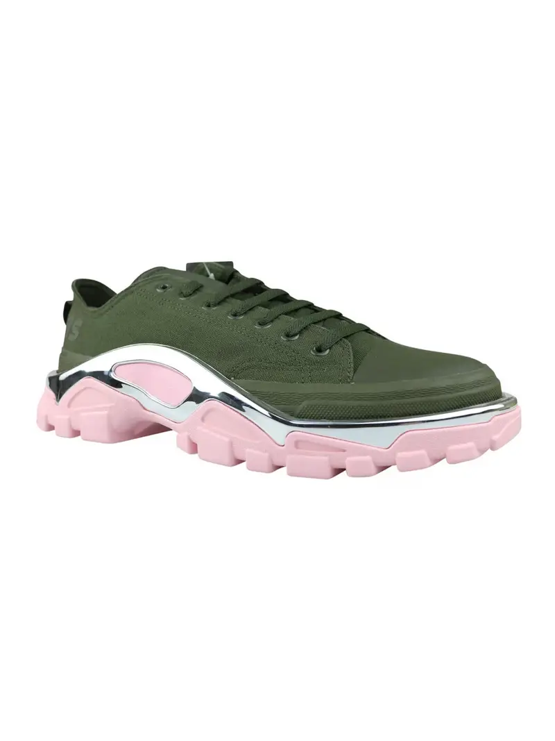 Scarpa bassa Adidas by Raf Simons Detroit Runner RS Sneaker Turnschuhe olive rosa F34244 NEU verde