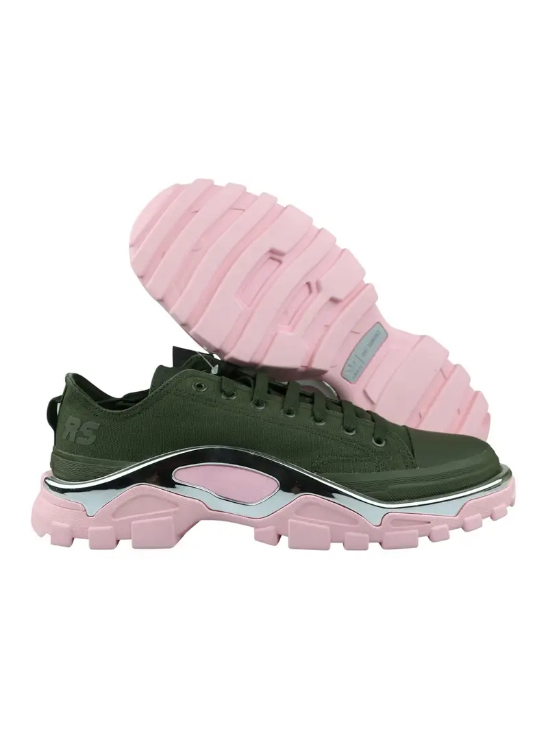 Scarpa bassa Adidas by Raf Simons Detroit Runner RS Sneaker Turnschuhe olive rosa F34244 NEU verde miniatura 2