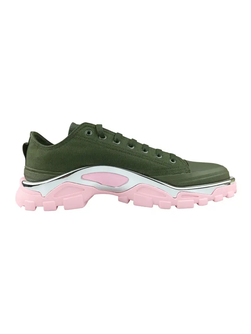 Scarpa bassa Adidas by Raf Simons Detroit Runner RS Sneaker Turnschuhe olive rosa F34244 NEU verde miniatura 3