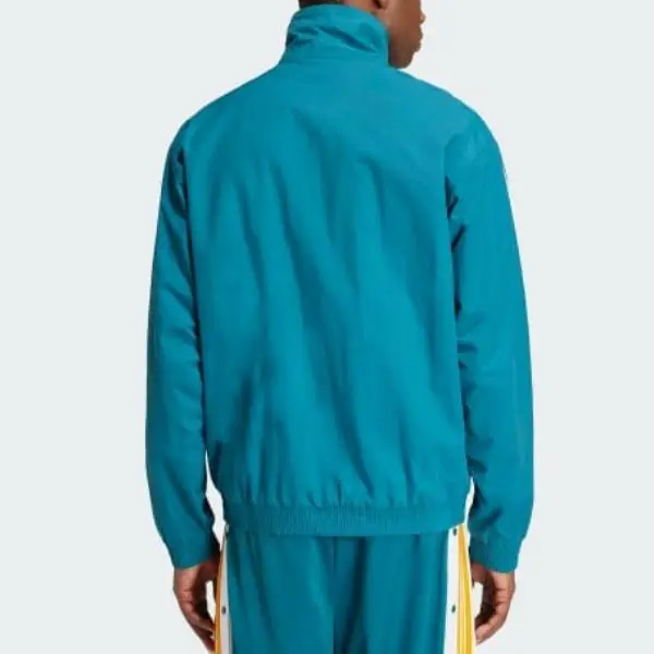 Originals Serie Adicolor Giacca da Uomo Comoda Vestibilità Ampia Collo Alto Design con Zip Maniche Lunghe Giacca Blu Ciano Tradizionale IZ2415 XXL miniatura 3