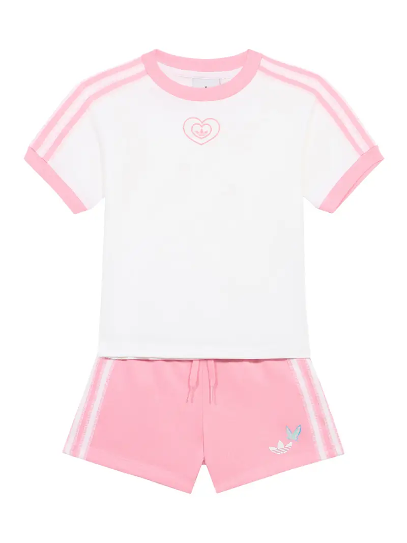 Set blu chiaro / rosa / bianco