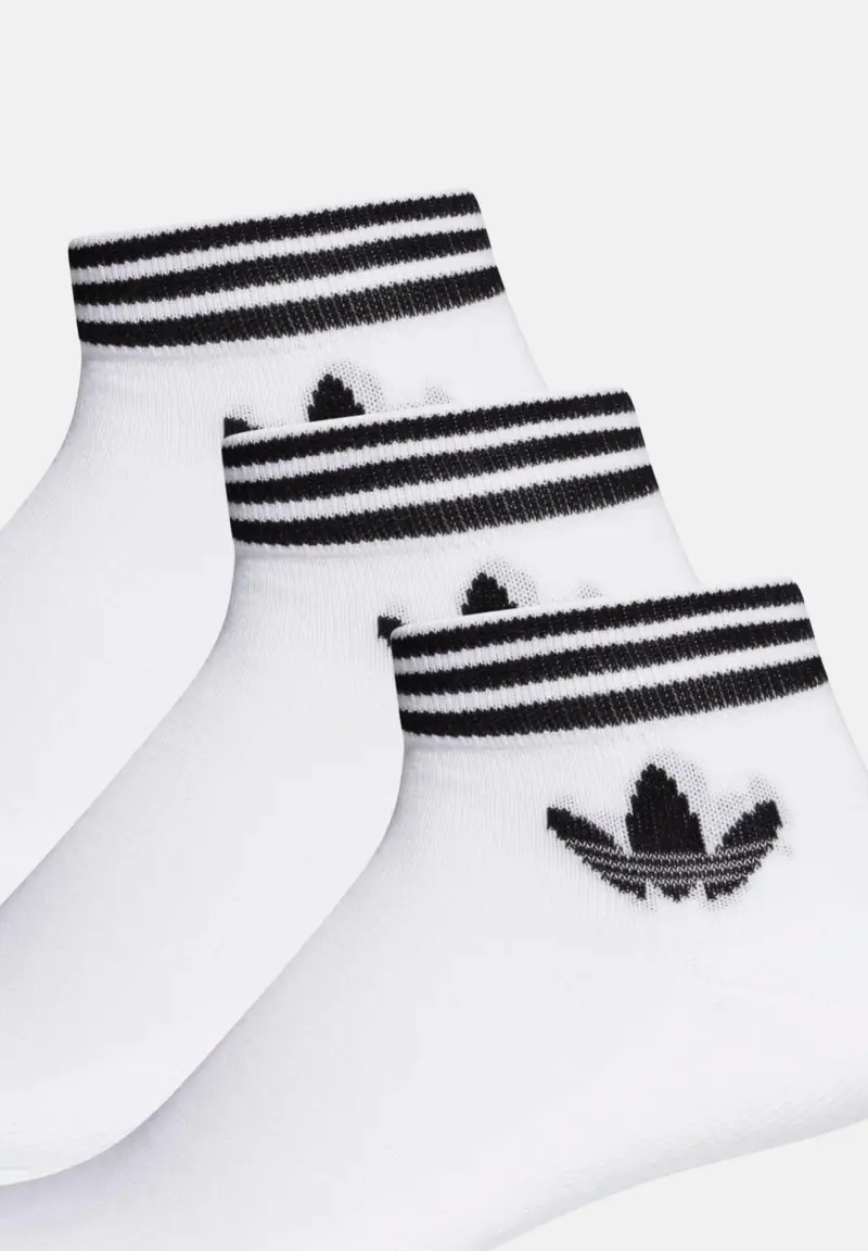 Adidas Originals Set di calzini Trefoil bianchi per uomo e donna miniatura 2