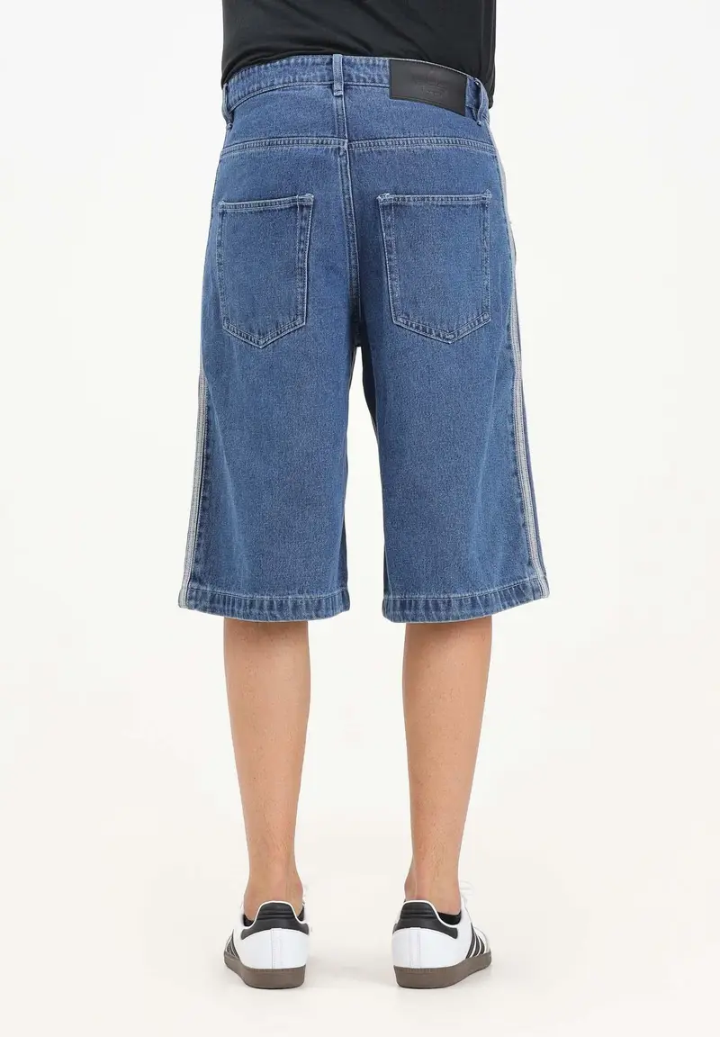 Shorts Adicolor Denim Firebird in denim medio da uomo miniatura 3
