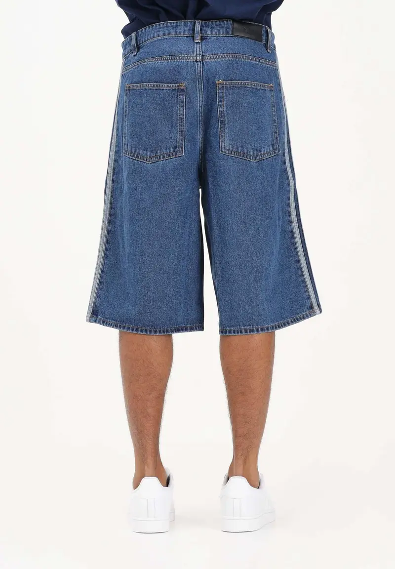 Shorts FIREBIRD ADICOLOR in denim medio da uomo miniatura 3