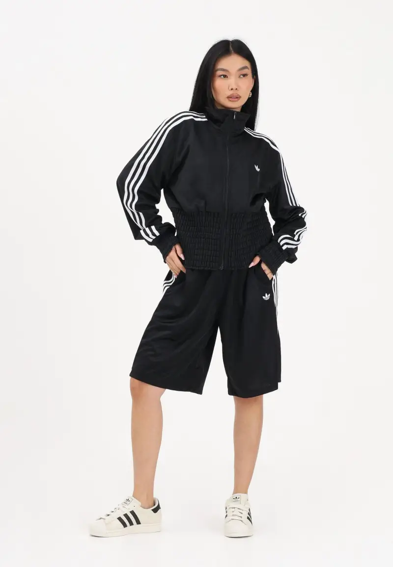 Shorts sportivo 3 STRIPES JACQUARD JORTS nero da donna miniatura 2