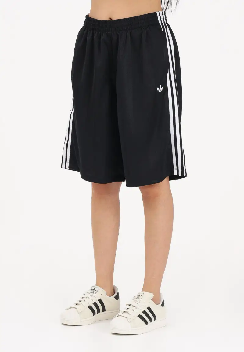 Shorts sportivo 3 STRIPES JACQUARD JORTS nero da donna