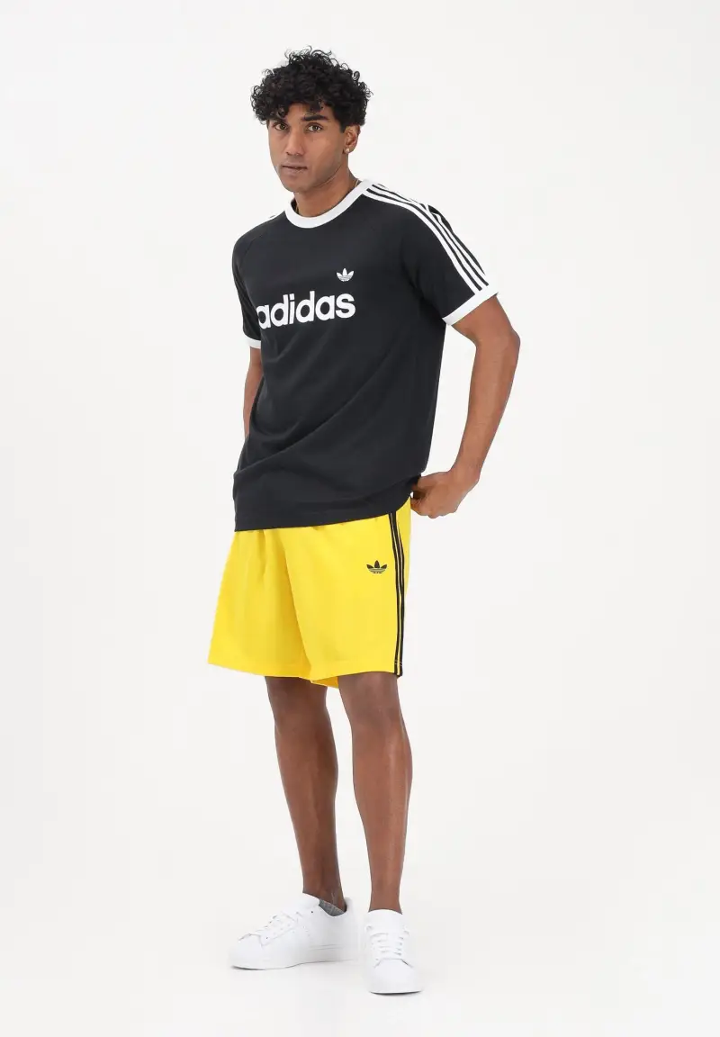 Shorts sportivo 3 Stripes Loose Engineered giallo da uomo miniatura 2