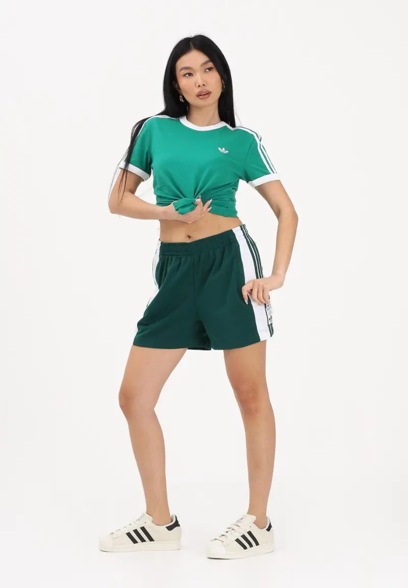 Shorts sportivo Adibreak verde da donna miniatura 2
