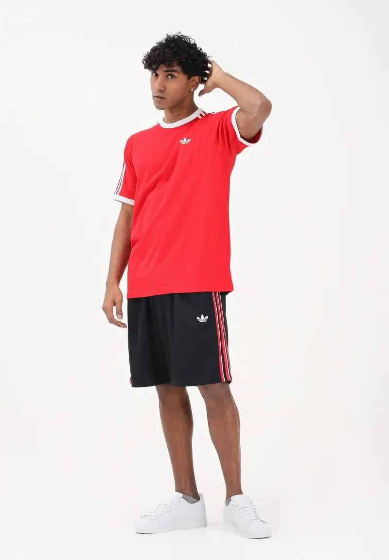 Shorts sportivo Firebird Engineered Stripes nero da uomo miniatura 2