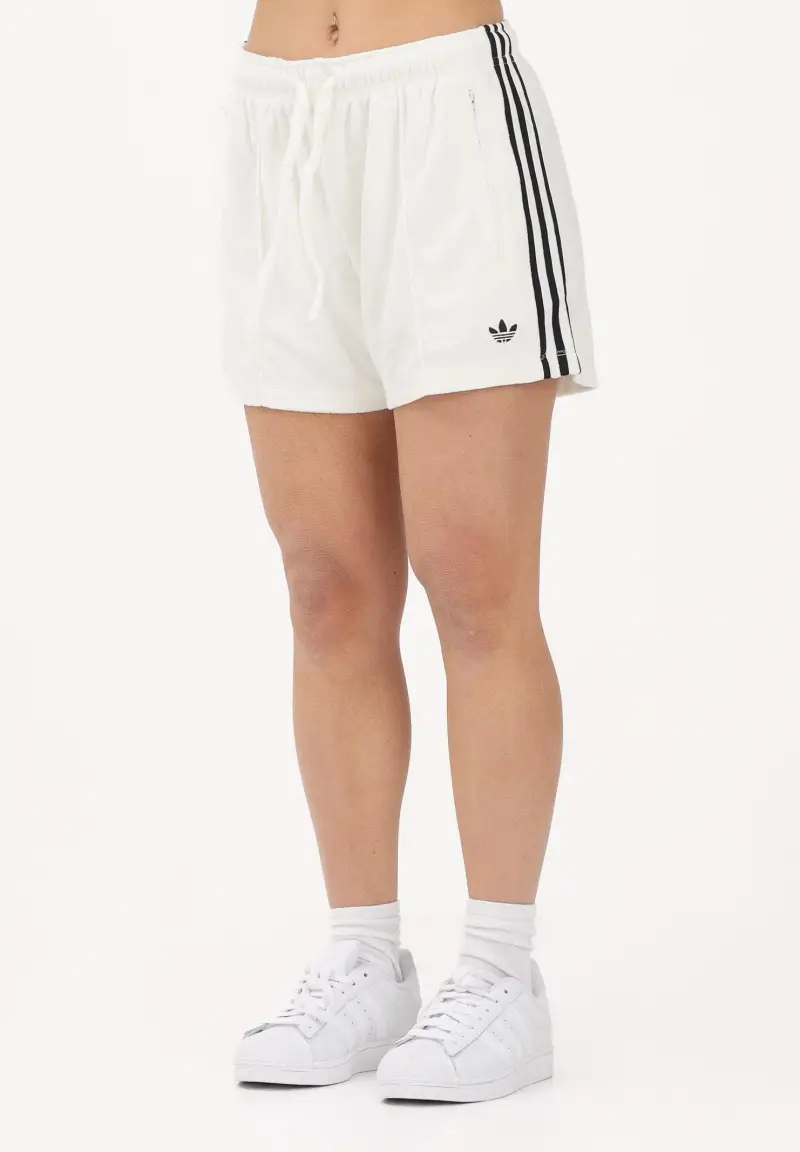 Shorts sportivo Terry Towel Firebird bianco da donna