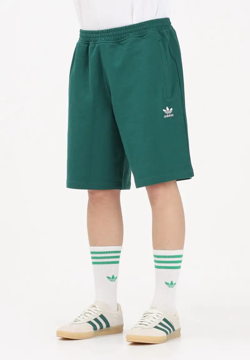 Shorts sportivo TREFOIL ESSENTIALS FLEECE verde da uomo