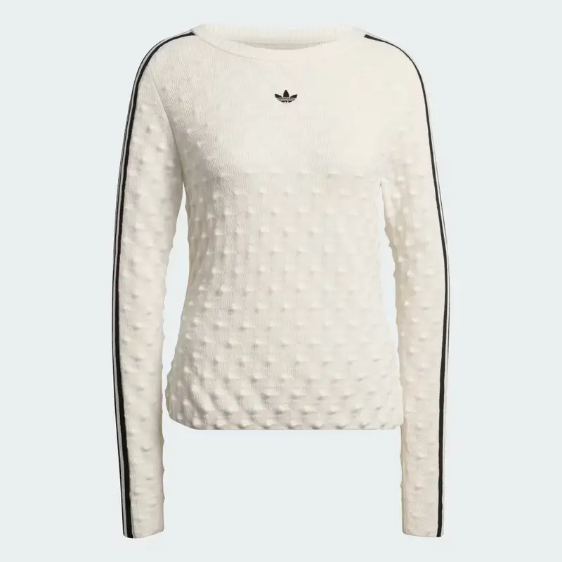 ORIGINALS SLIM SOLID SPIKE KNIT SWEATSHIRT White miniatura 4