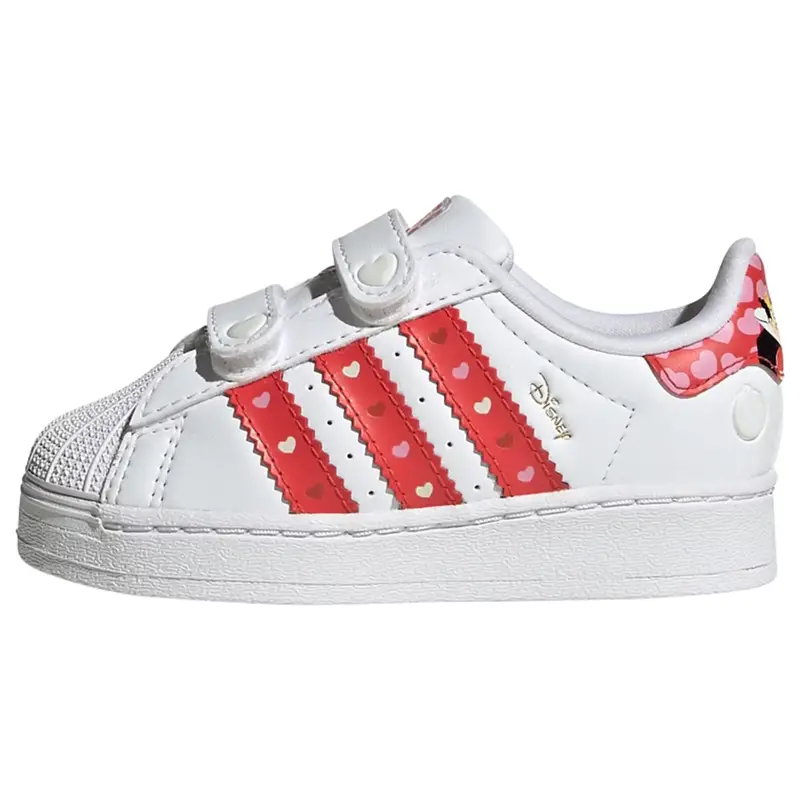 Sneaker 'Adidas Disney Superstar' rosa / rosso / bianco