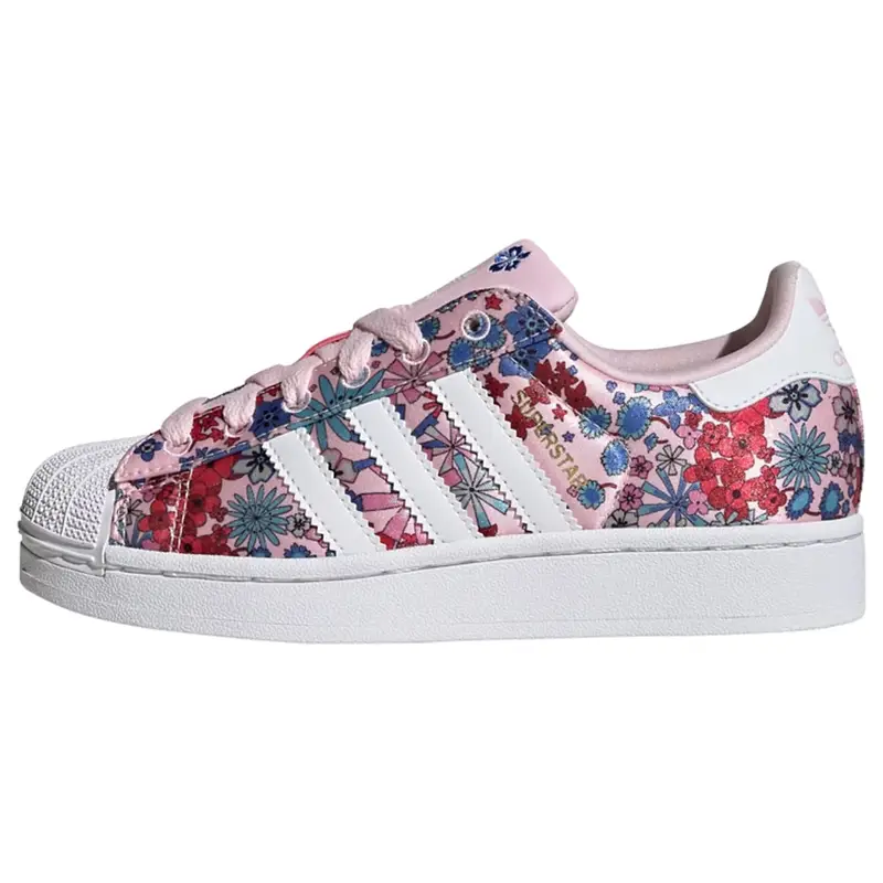 Sneaker Adidas x Liberty London Superstar II blu / rosa / rosa / bianco