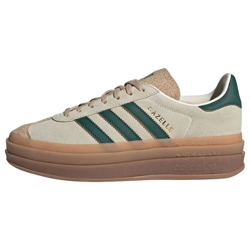 ADIDAS ORIGINALS Sneaker bassa 'Gazelle Bold'  beige chiaro / oro / verde scuro