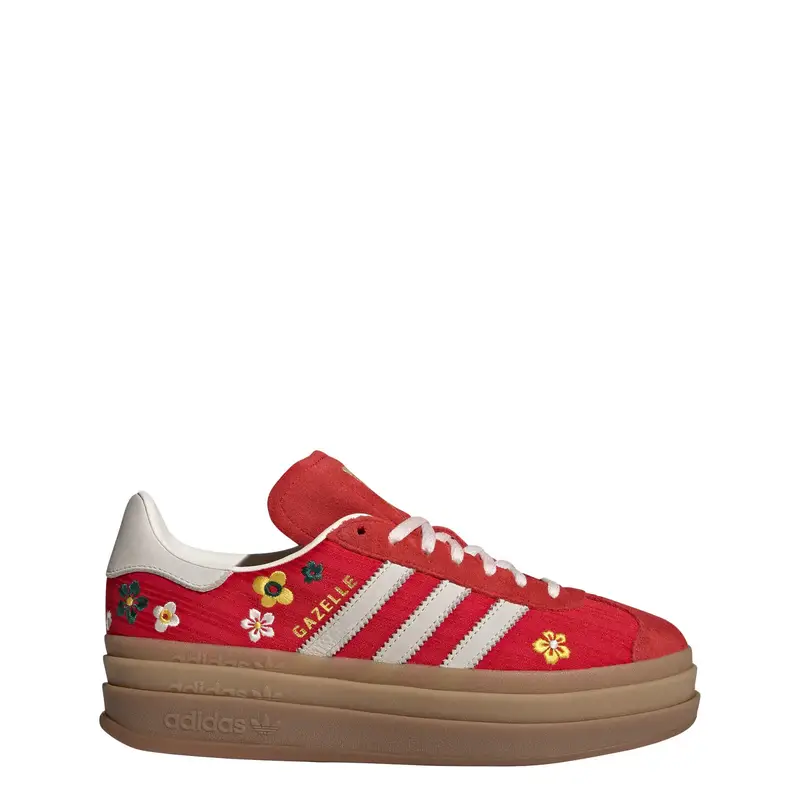 Sneaker bassa Gazelle Bold giallo / rosso / nero / bianco miniatura 2