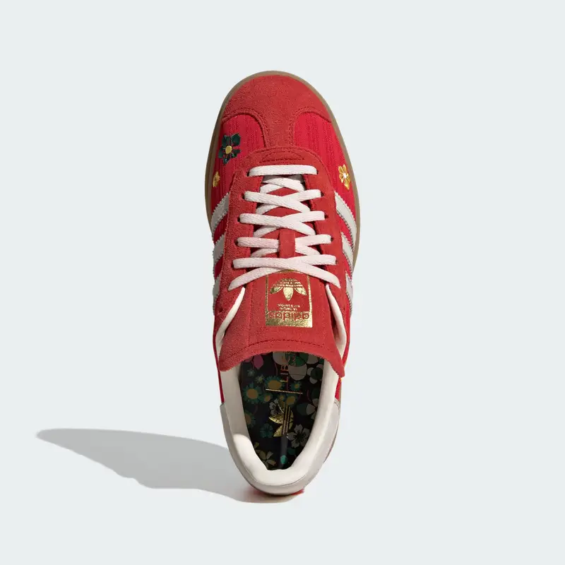 Sneaker bassa Gazelle Bold giallo / rosso / nero / bianco miniatura 3