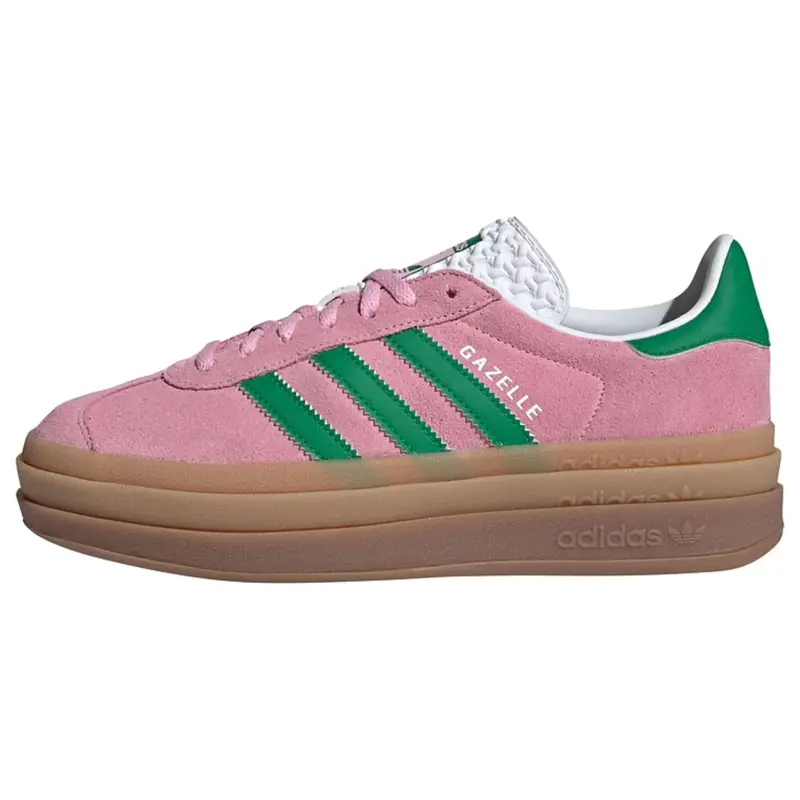 Sneaker bassa Gazelle Bold verde / rosa antico / bianco