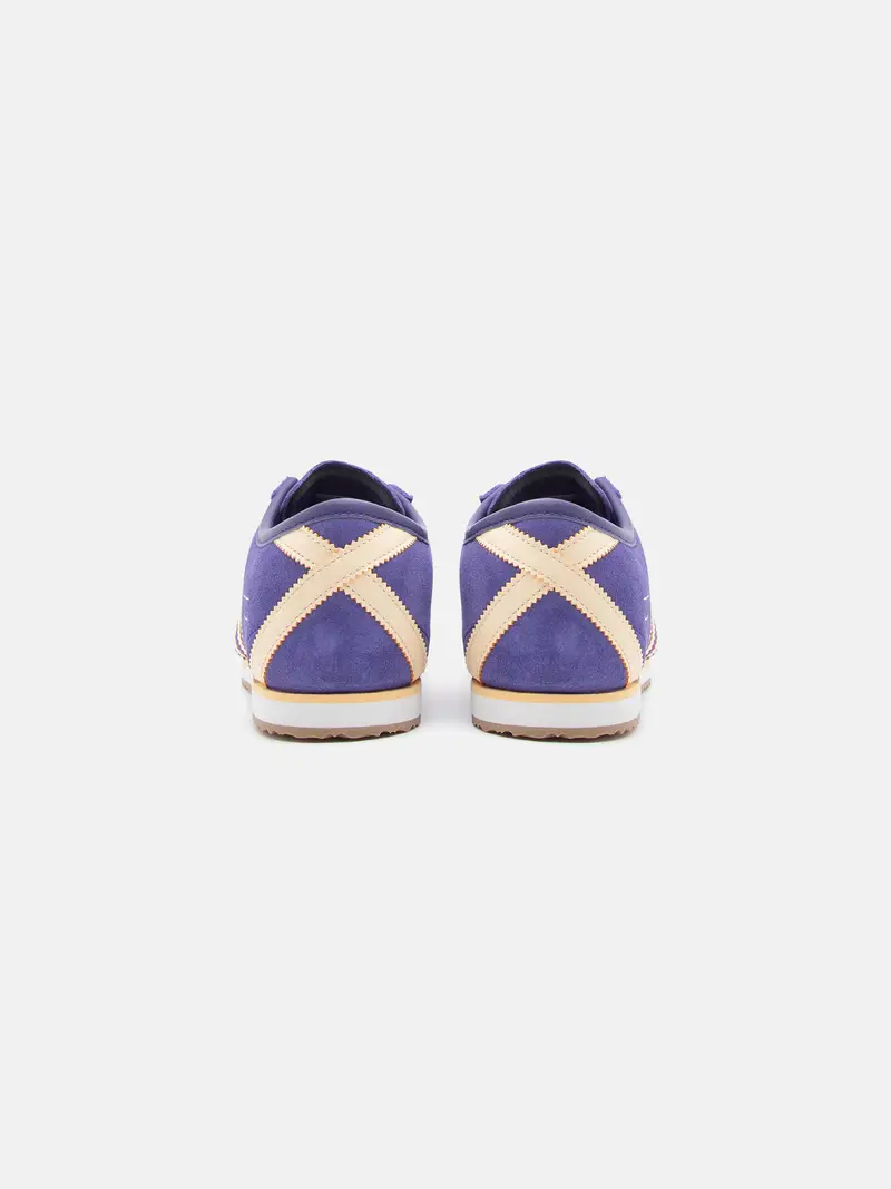 Sneaker bassa ITALIA 70s beige chiaro / oro / blu violetto miniatura 3