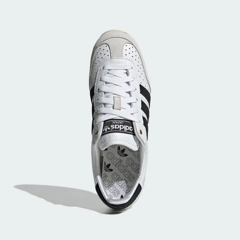 Adidas Originals Sneakers bassa bianca e nera in pelle miniatura 3