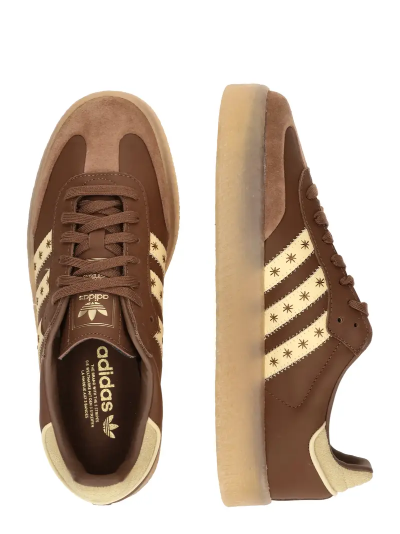 Sneaker bassa SAMBAE crema / marrone scuro miniatura 2