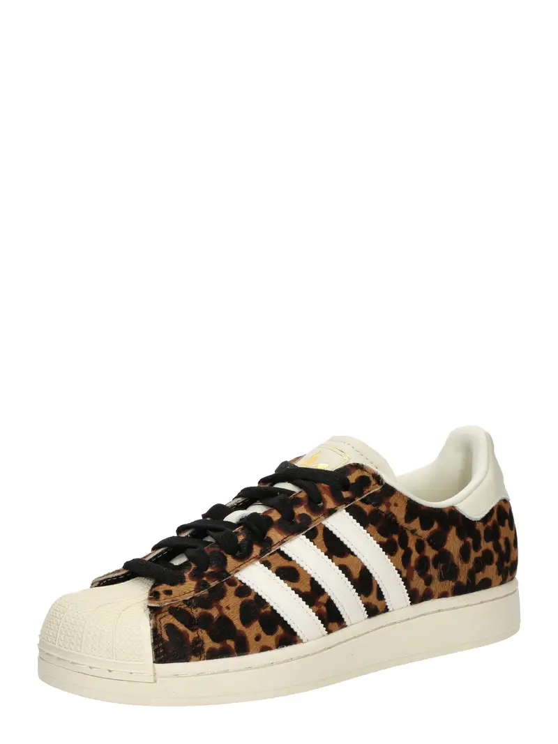 Adidas Originals Sneakers bassa Superstar II animalier marrone e bianco