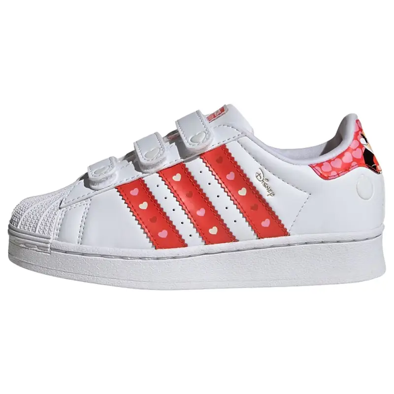 Sneaker 'Disney Superstar' rosa / rosso / nero / bianco