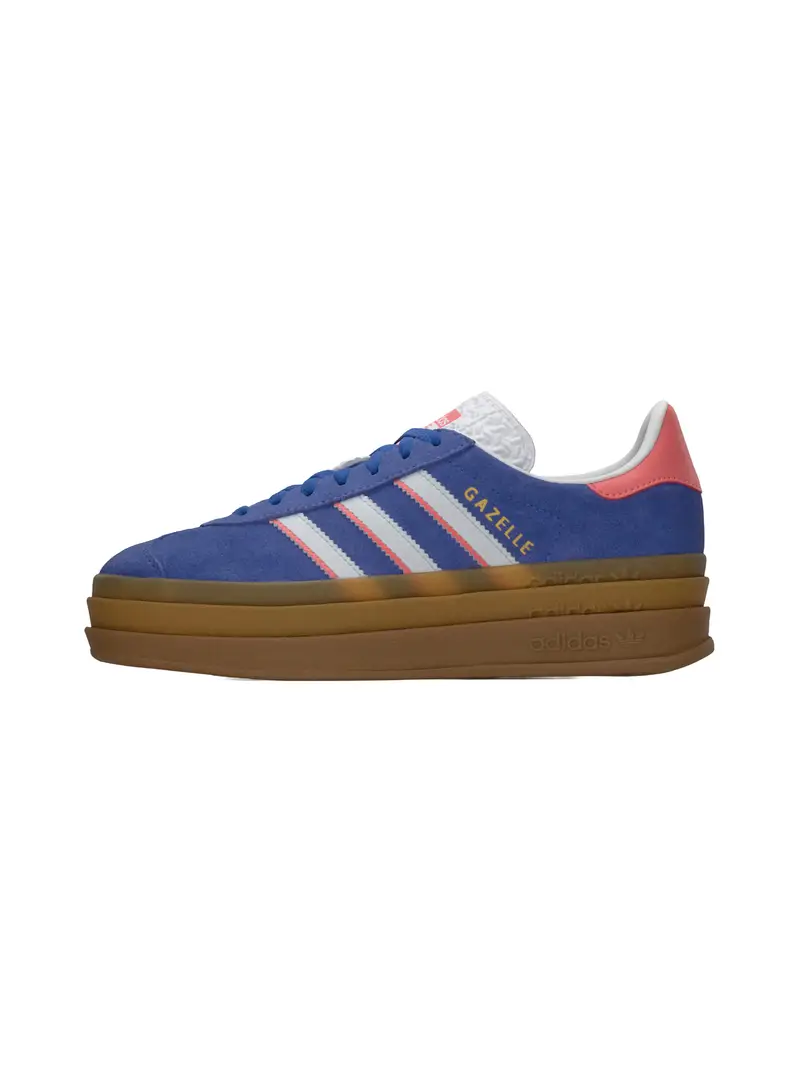 Sneaker Gazelle blu / oro / corallo / bianco